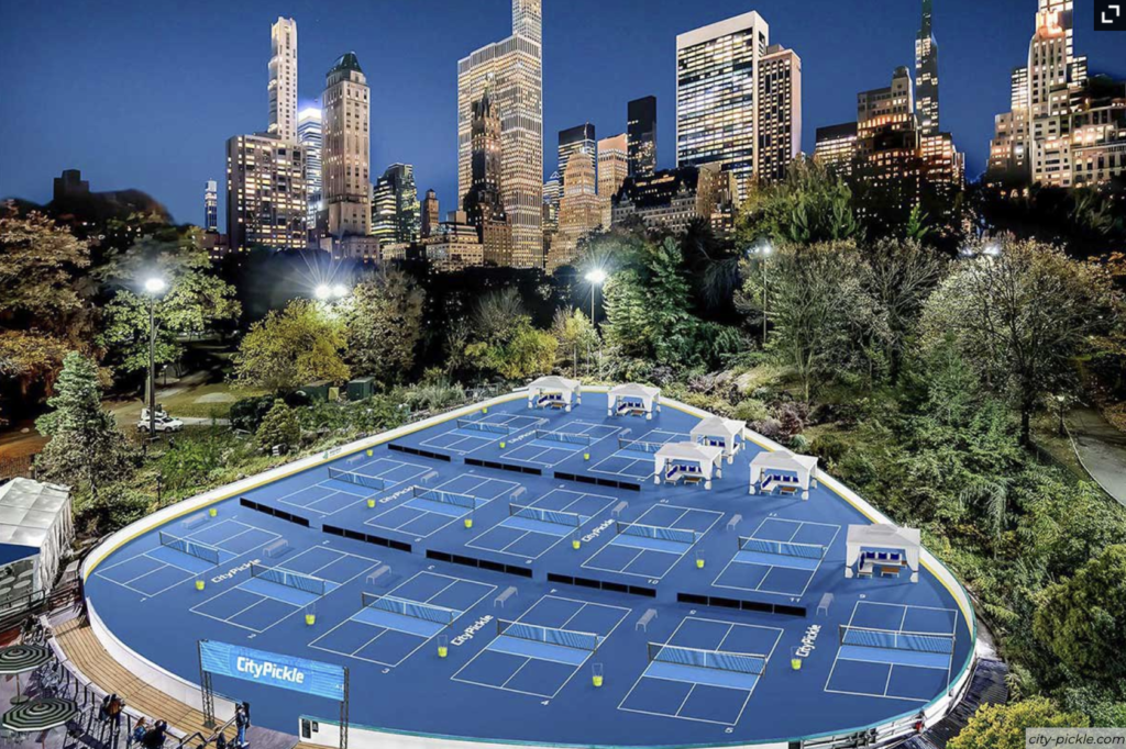 Pickleball in Wollman Rink 